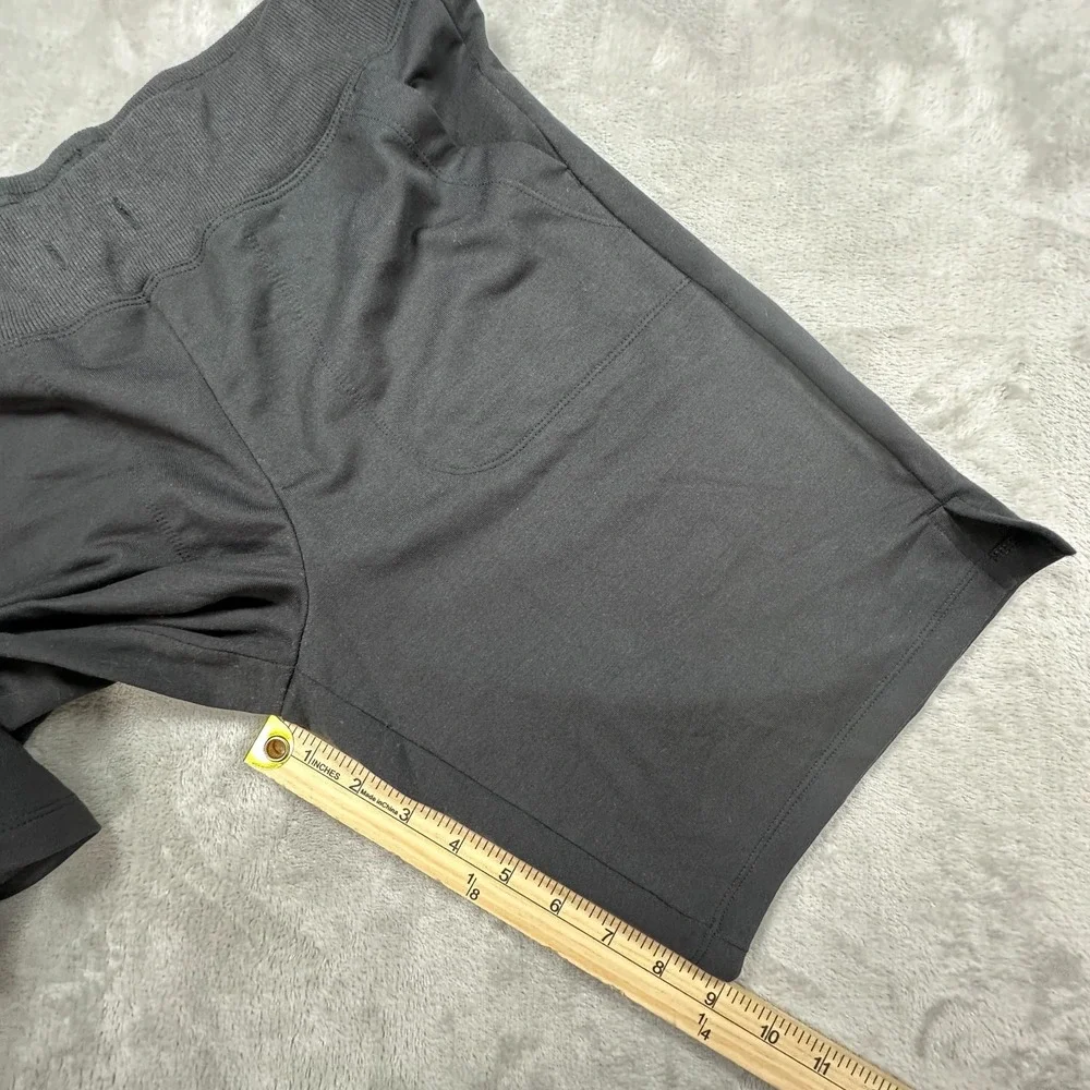 Athletic Works Bermuda Long Shorts Womens XS Charcoal 9 Inseam Elastic Waist